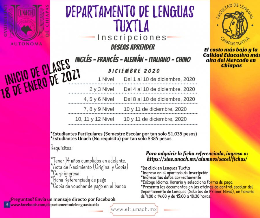 Atienden Facultad de Lenguas Tuxtla de la UNACH más de 5 mil personas en la modalidad virtual de los cursos de idiomas